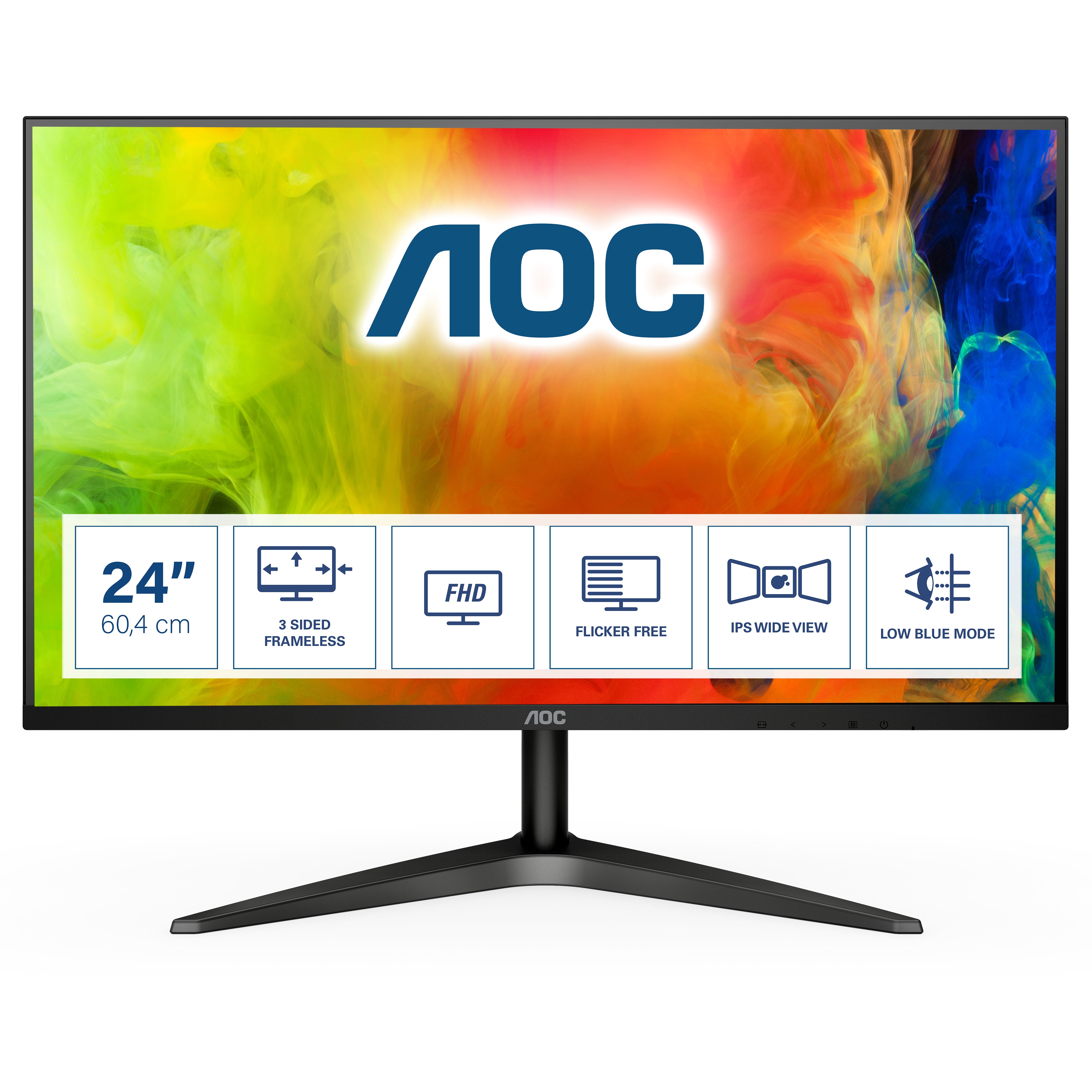 Monitor Retro-iluminación W-LED de 23.8", Resolución 1920 x 1080 Pixeles con Entradas de Video VGA/HDMI. Panel IPS