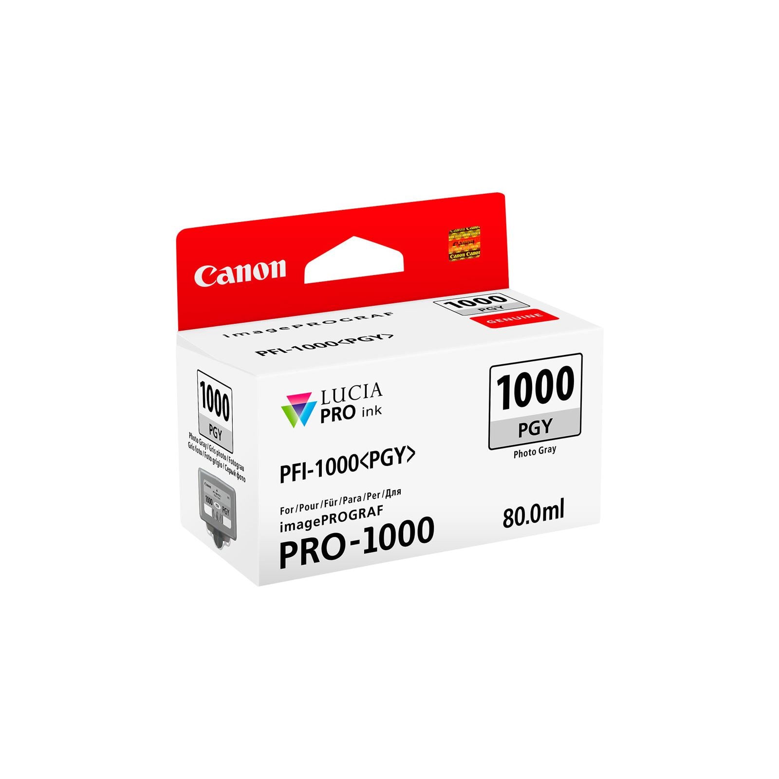 Canon PFI-1000R GY Lucia Pro Ink Tank 80ML Gray Ink