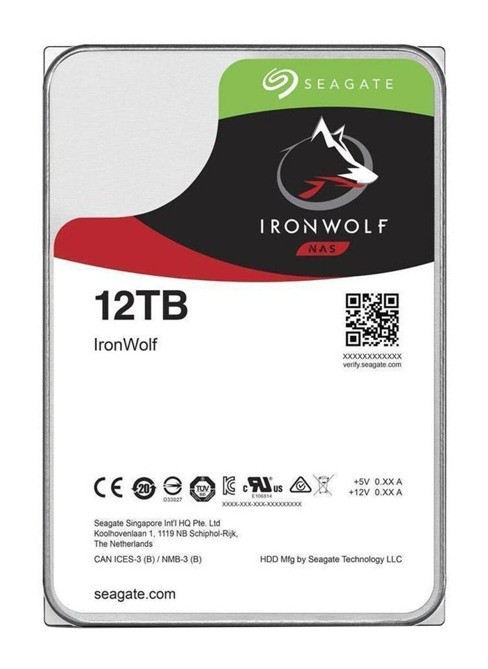 Disco Duro Seagate IronWolf 12TB 3.5" 7200RPM SATA lll 6Gbit/s Caché 256MB 1-8 Bahías para NAS