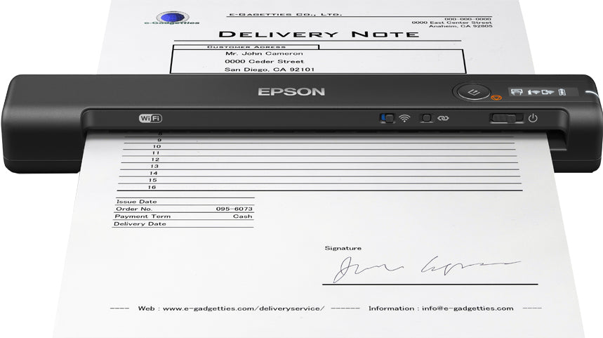 Epson WorkForce ES-60W Wireless Portable Scanner 600 dpi Resolution