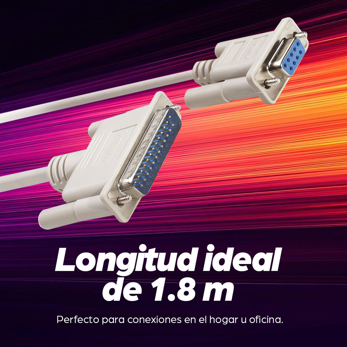 Manhattan 314770 cable serial Gris 1.8 m DB-9 DB-25
