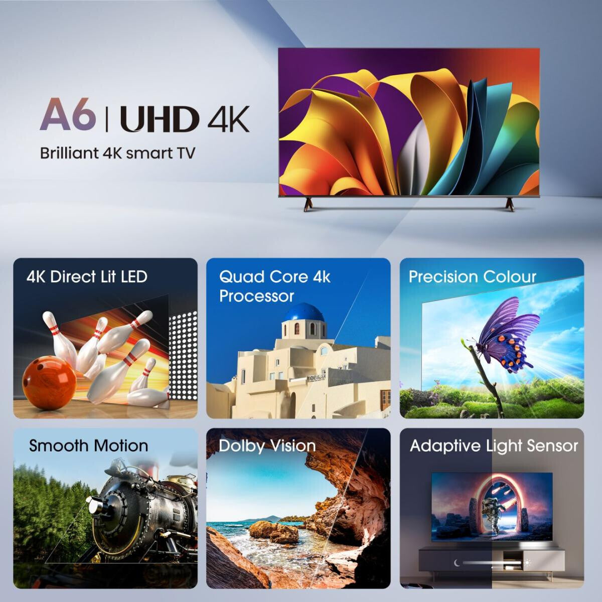 Hisense 85A6N 2.16 m (85") 4K Ultra HD Smart TV Wifi Negro 400 cd / m²