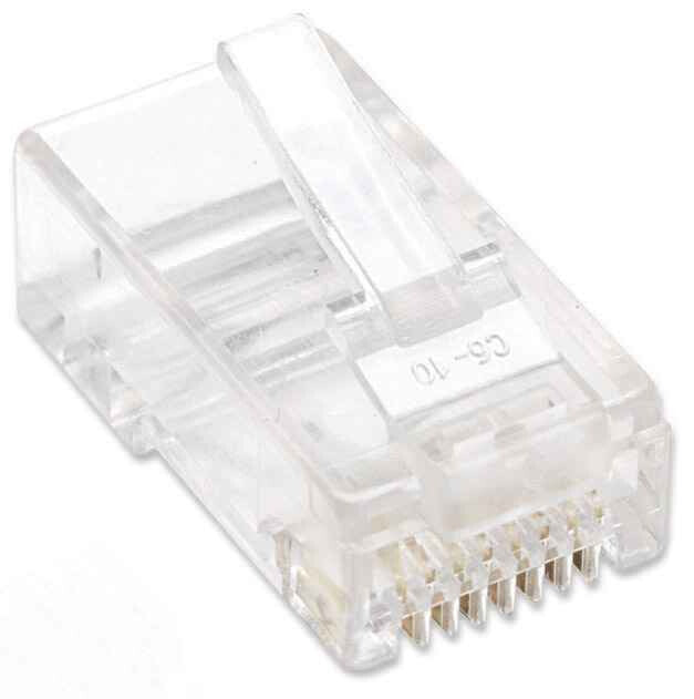 Intellinet PLUG RJ45 CAT5E SOLIDO UTP BOTE 100 PZAS ORO 15-MICRAS