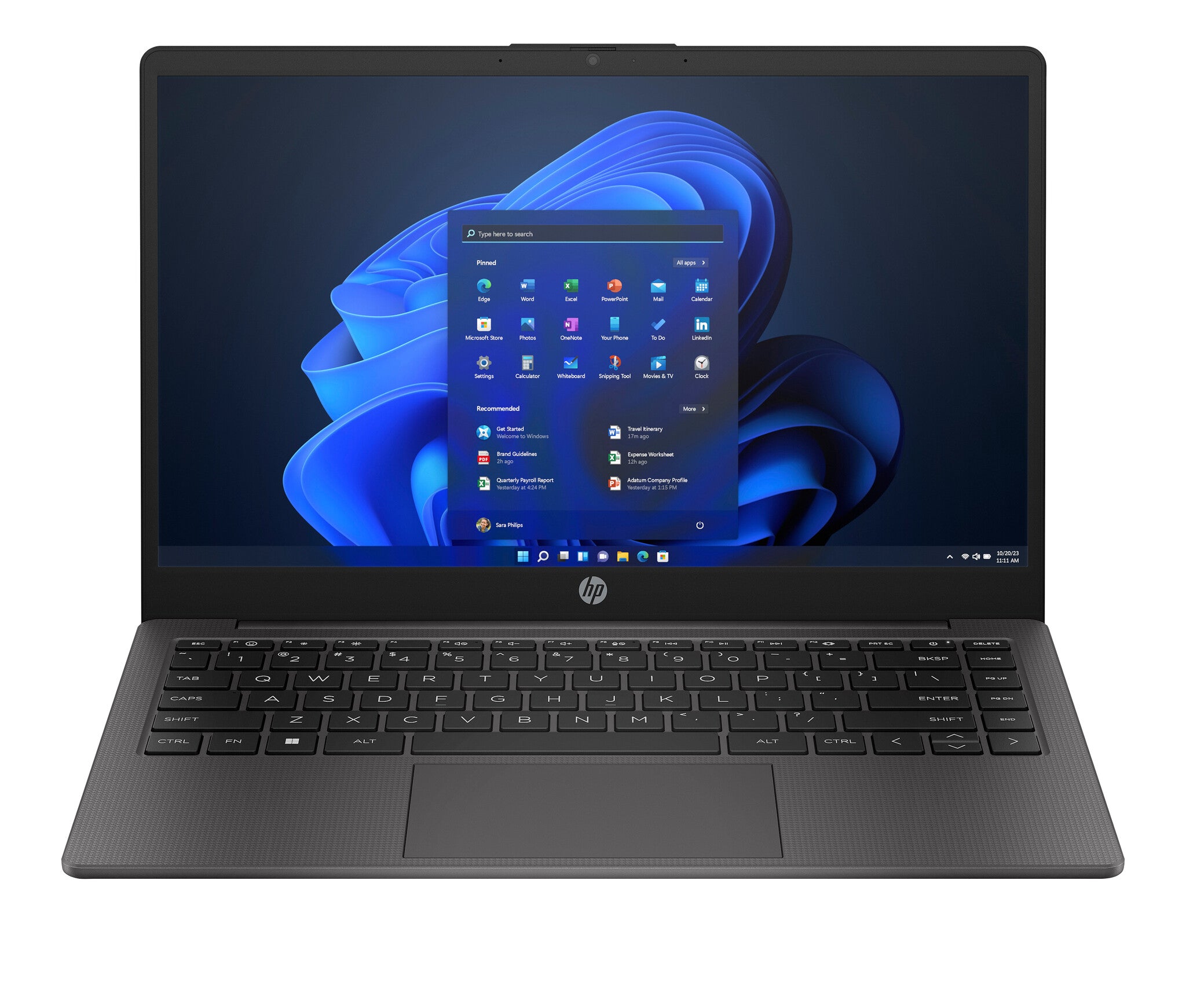 HP 245 G10 AMD Ryzen™ 3 7320U Computadora portátil 35.6 cm (14") HD 8 GB DDR4-SDRAM 256 GB SSD Wi-Fi 6 (802.11ax) Windows 11 Home Negro