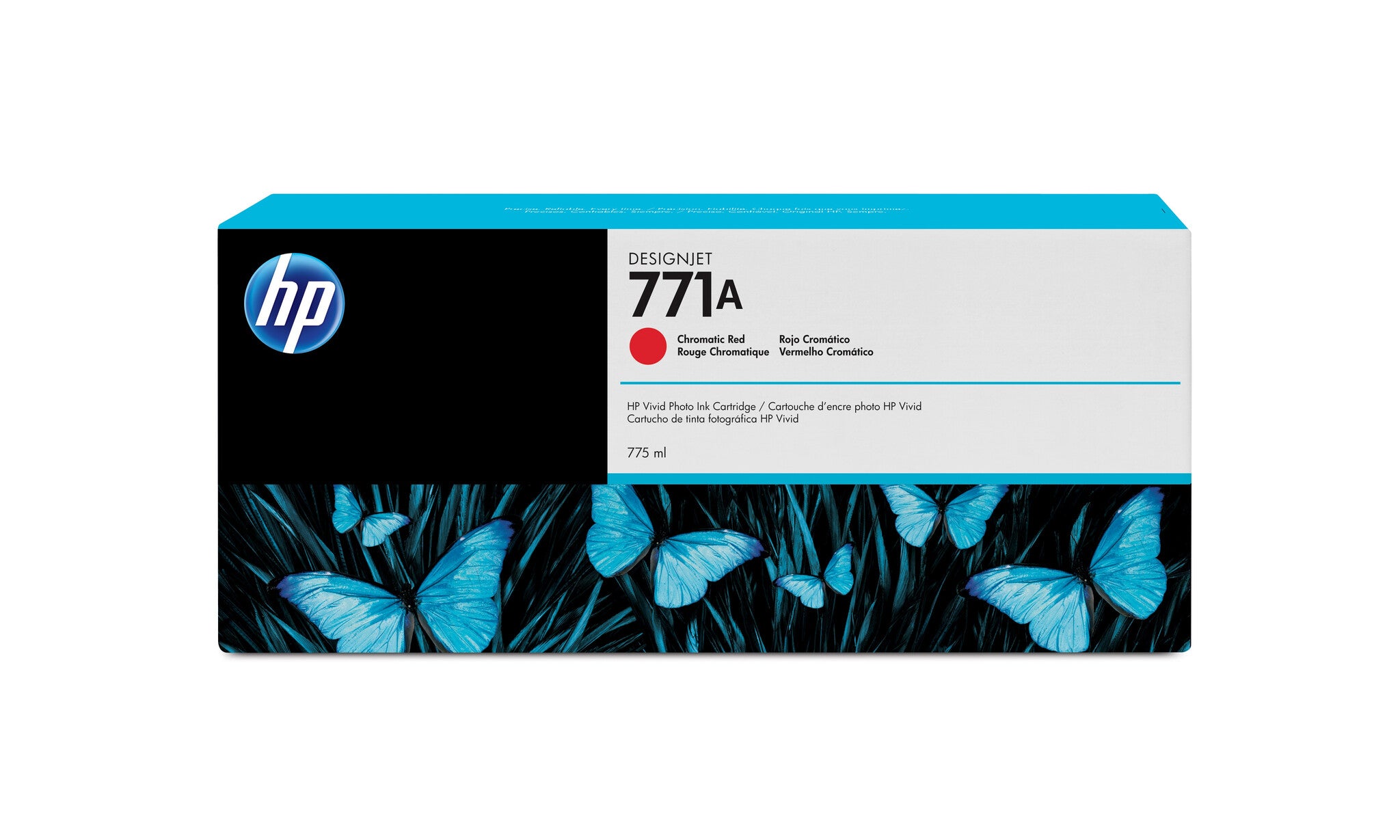 HP Cartucho de tinta DesignJet 771A de 775 ml rojo cromático