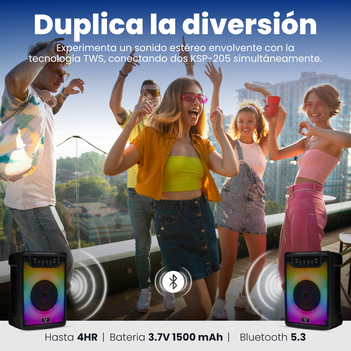 Vorago KSP-205 altavoz portátil y para fiesta Altavoz portátil estéreo Negro 10 W