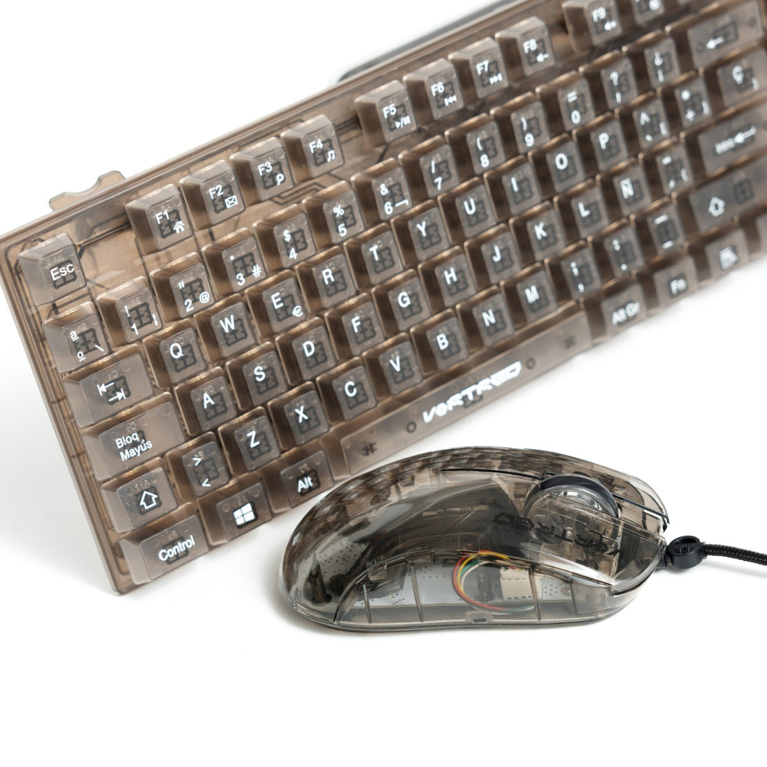 Perfect Choice V-930723 teclado Ratón incluido Juego USB Transparente