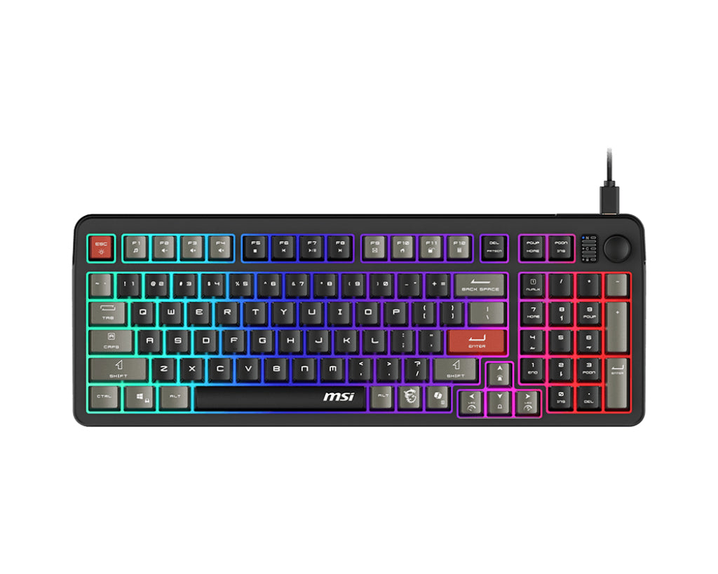 TECLADO ALÁMBRICO MSI FORGE GK110 US / USB 2.0 / RGB