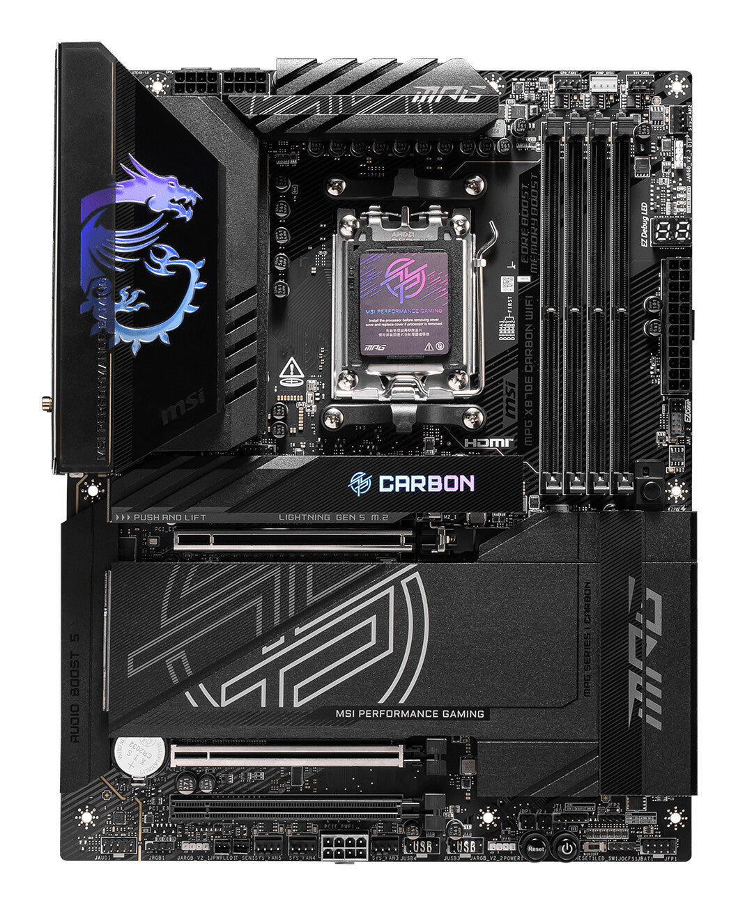 MSI MPG X870E CARBON WIFI placa base AMD X870E Enchufe AM5 ATX