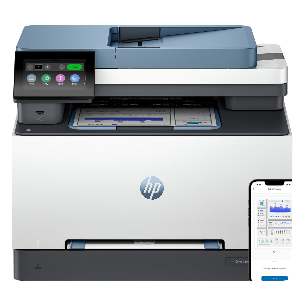 HP LaserJet Pro 3303fdw Conexiones inalámbricas Multifunction Color Impresora, Copiadora, escáner; Doble cara