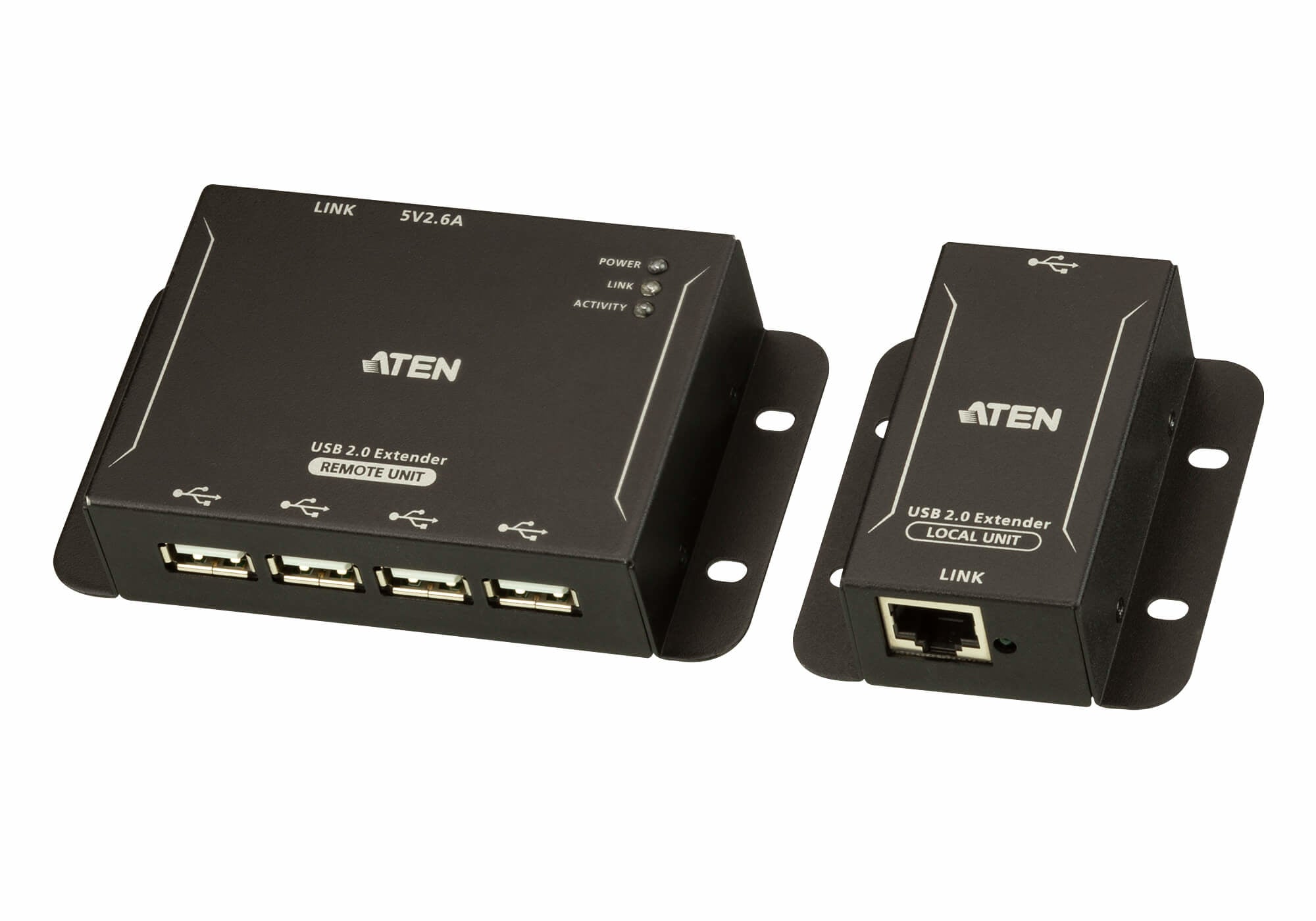 Extensor USB 2.0 |Cat 5| Hub de 4 puertos | hasta 50 metros