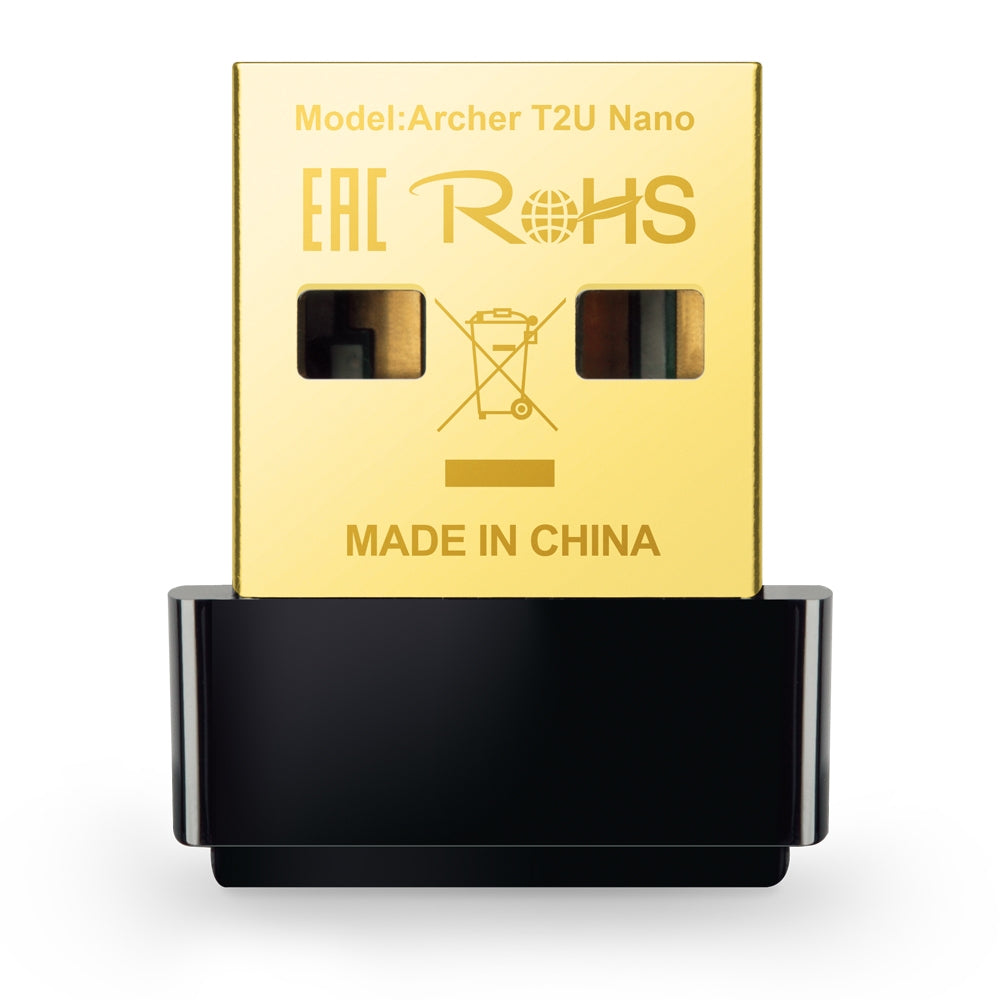 TARJETA DE RED | TP-LINK | ARCHER T2U NANO | USB | DUAL BAND AC600 | 5GHZ 433MBPS 2.4GHZ  | 150MBPS