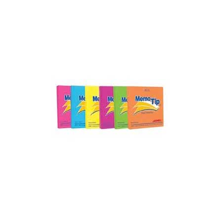 JANEL MEMO TIP NEON STICKY NOTES 3X3 100 SHEETS/6 PIECES