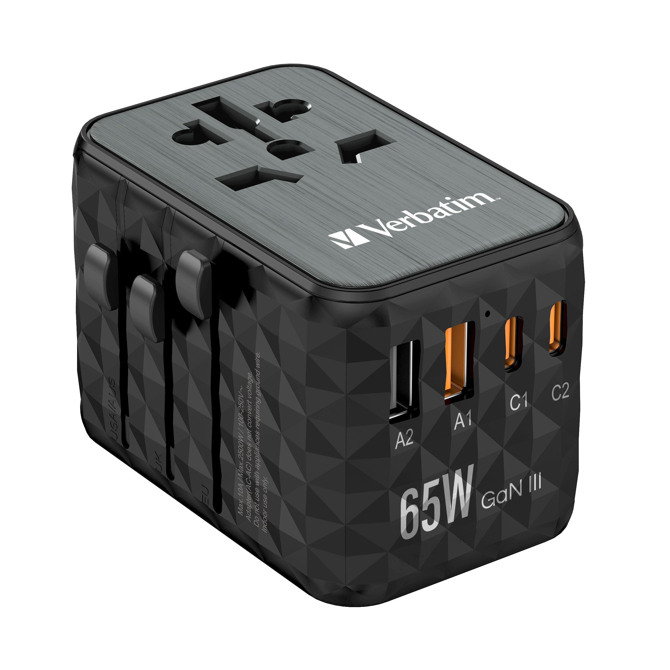 Verbatim Universal Travel Adapter UTA-05 GaN III 65W