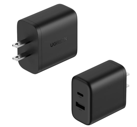 Cargador Rápido de 2 Puertos 20W Negro