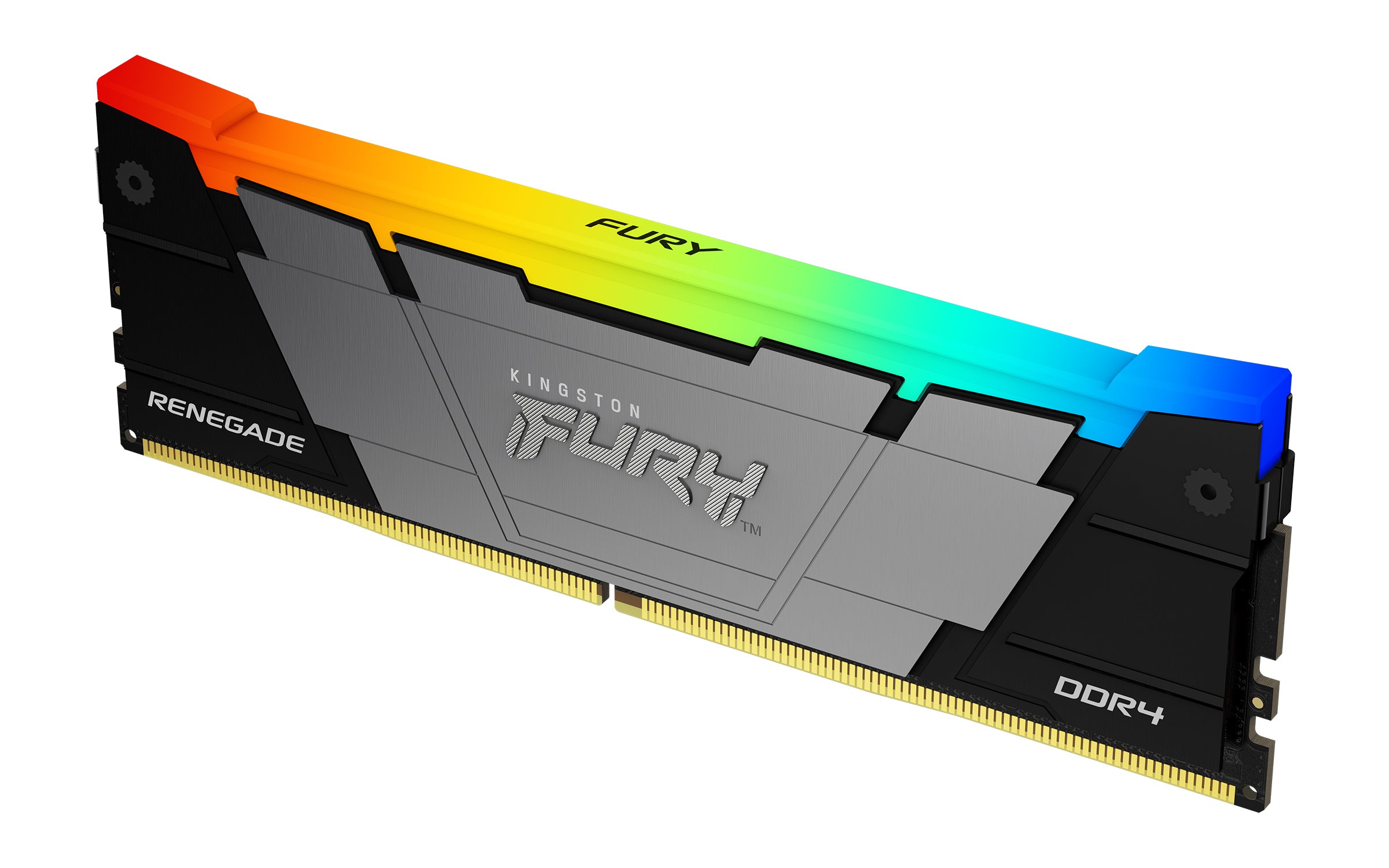 MEMORIA RAM KINGSTON DIMM DDR4 32GB 3200MT/S FURY RENEGADE BLACK XMP RGB CL16 288PIN 1.35V C/DISIPADOR DE CALOR P/PC/GAMER/ALTO RENDIMIENTO KF432C16RB2A/32