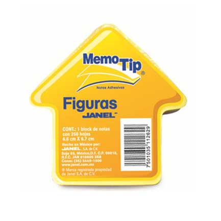 JANEL STICKY NOTES MEMO ARROW TIP 3X3 W/250