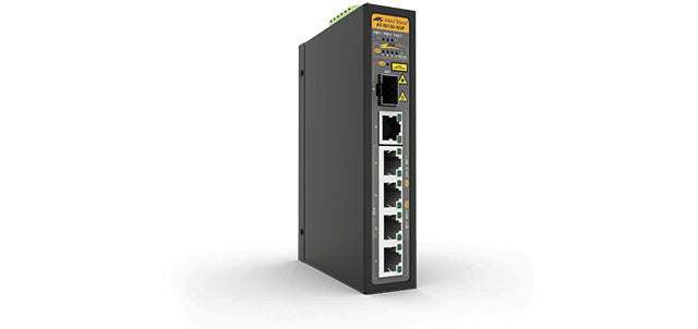 Switch Industrial PoE+ No-Administrable de 5 Puertos 10/100/1000 Mbps (4 Puertos son PoE+) + 1 puertos SFP, 90 W