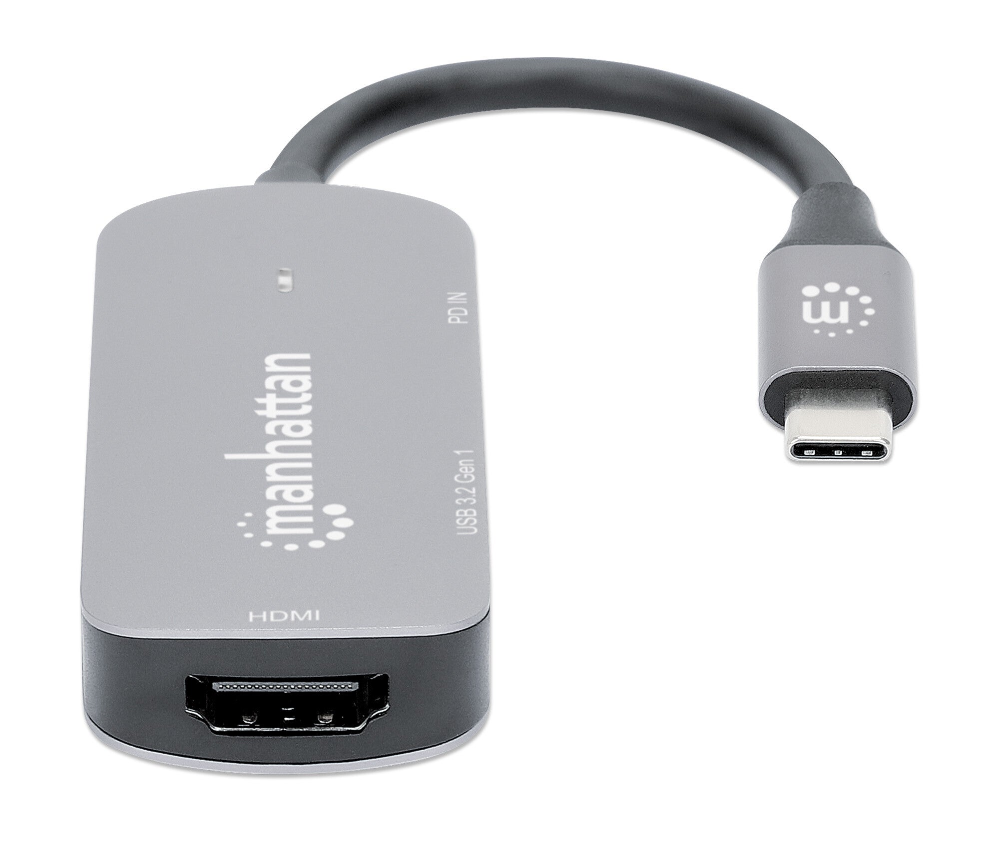Manhattan 190299 base para laptop o replicador de puertos Alámbrico USB 3.2 Gen 1 (3.1 Gen 1) Type-C Plata