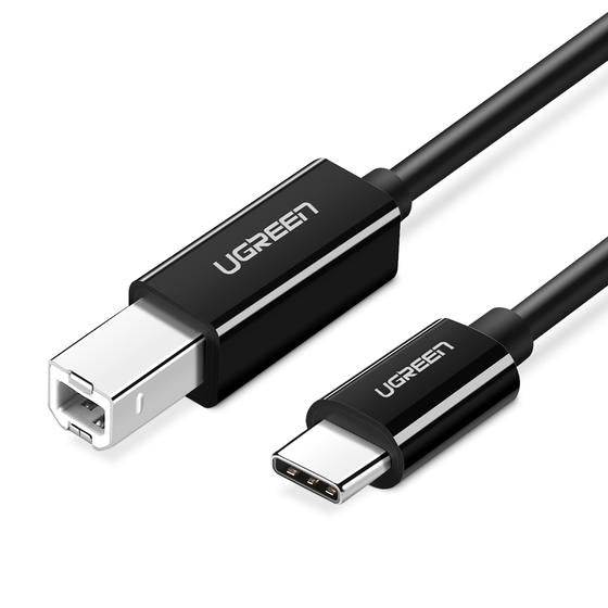 Cable de Impresora o escáner USB-C | 1m (6 pies) | USB Tipo C a USB 2.0 Tipo B | Soporta Thunderbolt 3 | Alta velocidad | DAC | Compatible con Brother HP, Canon, Lexmark, Epson, Dell, Xerox, Samsung, etc.