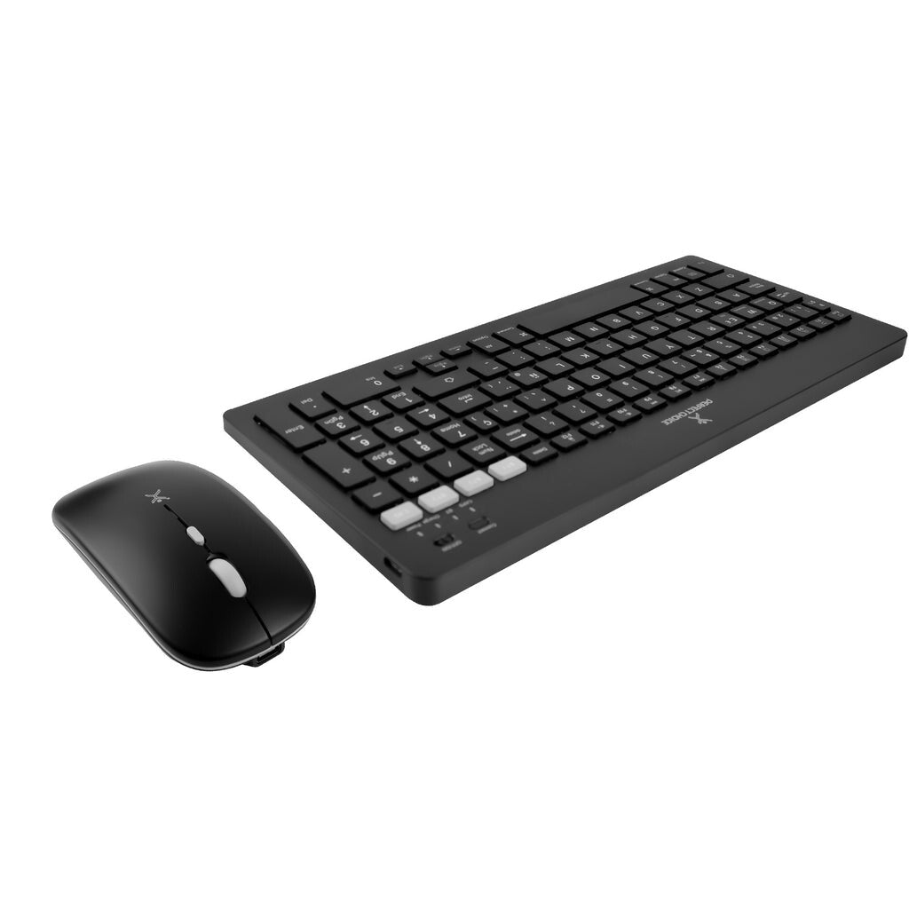 Perfect Choice PC-201373 teclado Ratón incluido Universal RF inalámbrico + bluetooth Negro