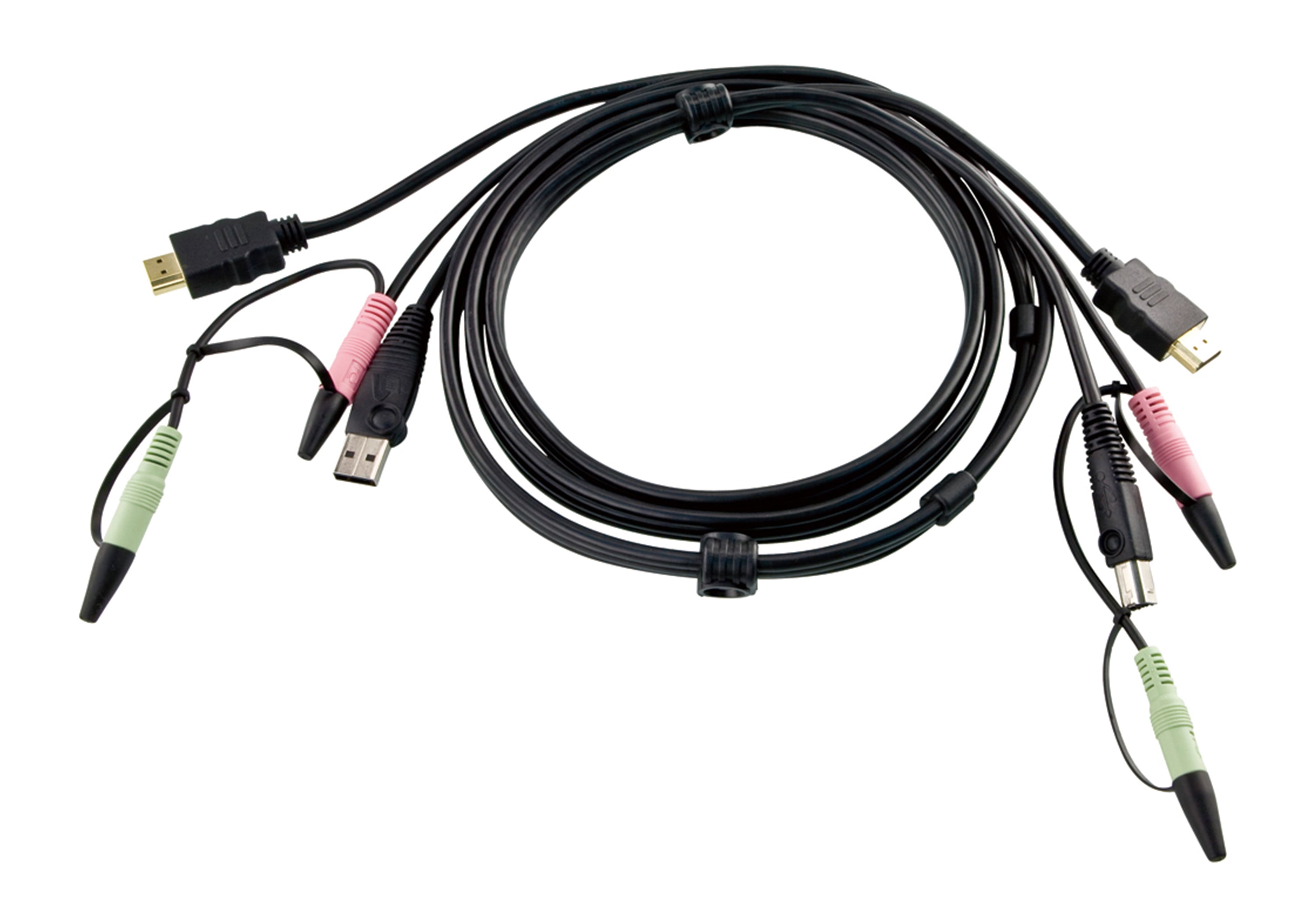 Cable KVM USB HDMI | Audio | 1.8m | Conexión de PC a Conmutador KVM | Compatible con Conmutadores ATEN