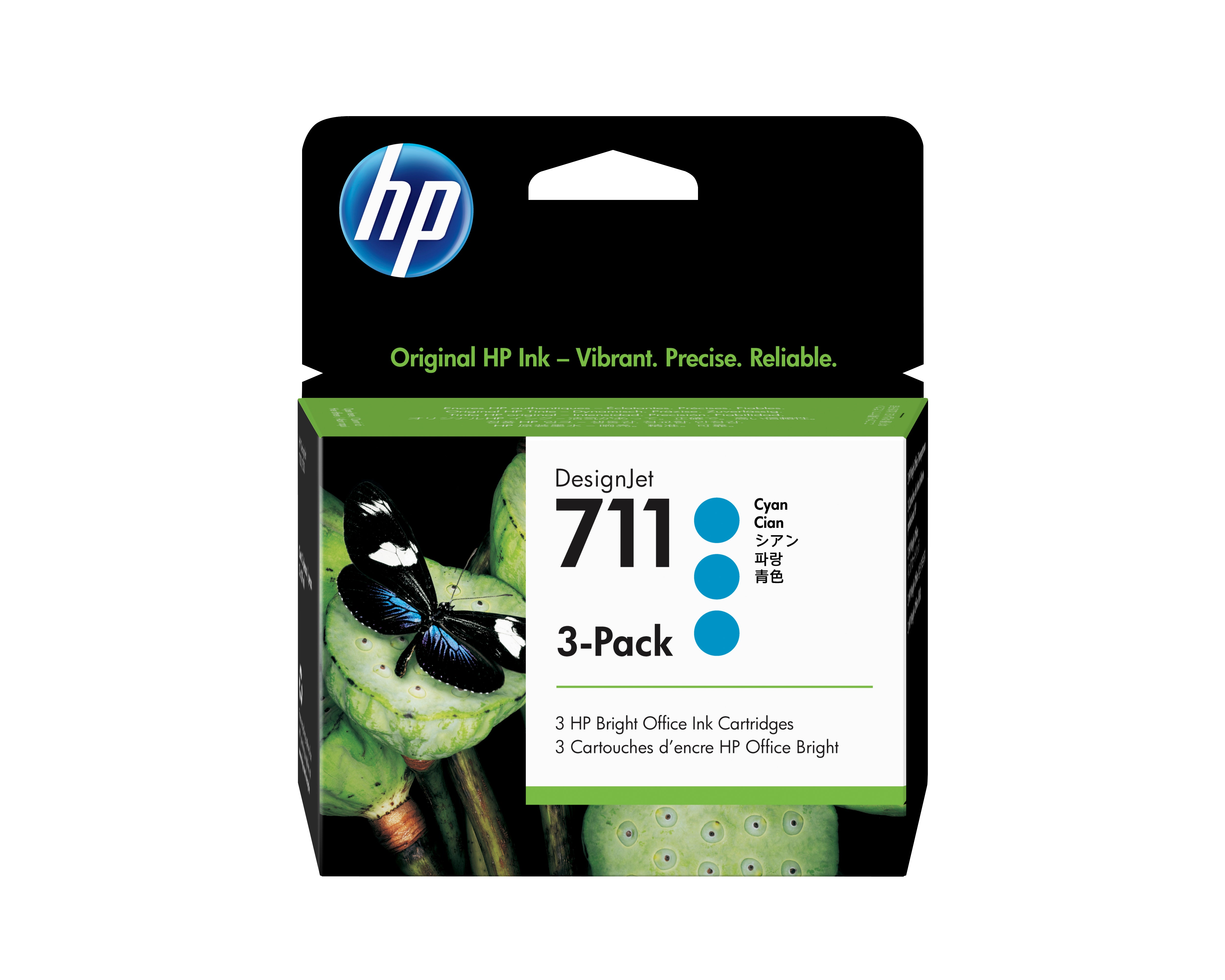 Tinta HP LF 711 Cyan 3Pack DesignJet