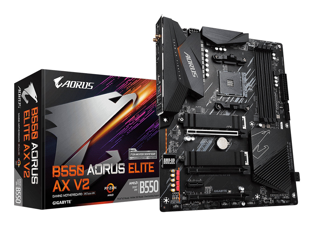 MB GIGABYTE B550 AMD S-AM4 3A GEN/4XDDR4 3200/PCIE 4.0/HDMI/DP/4XUSB 3.2/USB-C/M.2/BLUETOOTH/WIFI/ATX/GAMA ALTA/GAMER