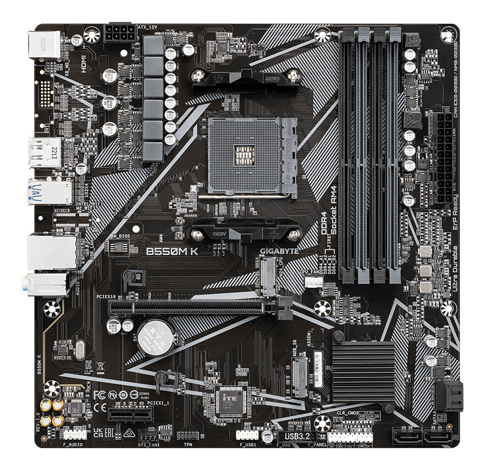 GIGABYTE B550M K placa base AMD B550 Enchufe AM4 Micro ATX