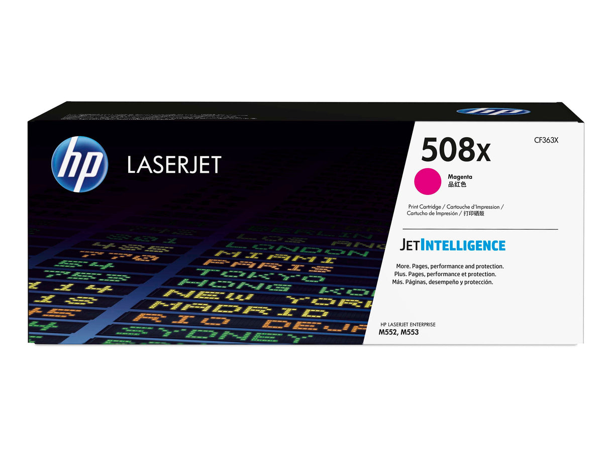 HP Cartucho de tóner original LaserJet 508X de alta capacidad magenta