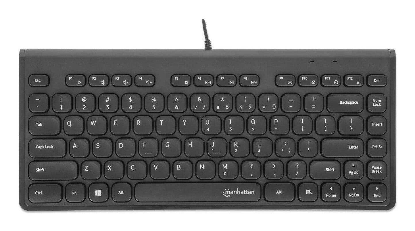 Manhattan 180702 teclado Oficina USB QWERTY Negro