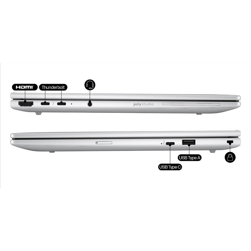 HP EliteBook 8 G1i AI PC Intel Core Ultra 5 225U Computadora portátil 35.6 cm (14") WUXGA 24 GB DDR5-SDRAM 512 GB SSD Wi-Fi 7 (802.11be) Windows 11 Pro Plata