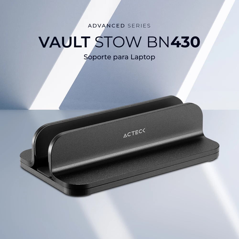 Acteck Vault Stow BN430 Soporte para computadora portátil Negro 43.2 cm (17")