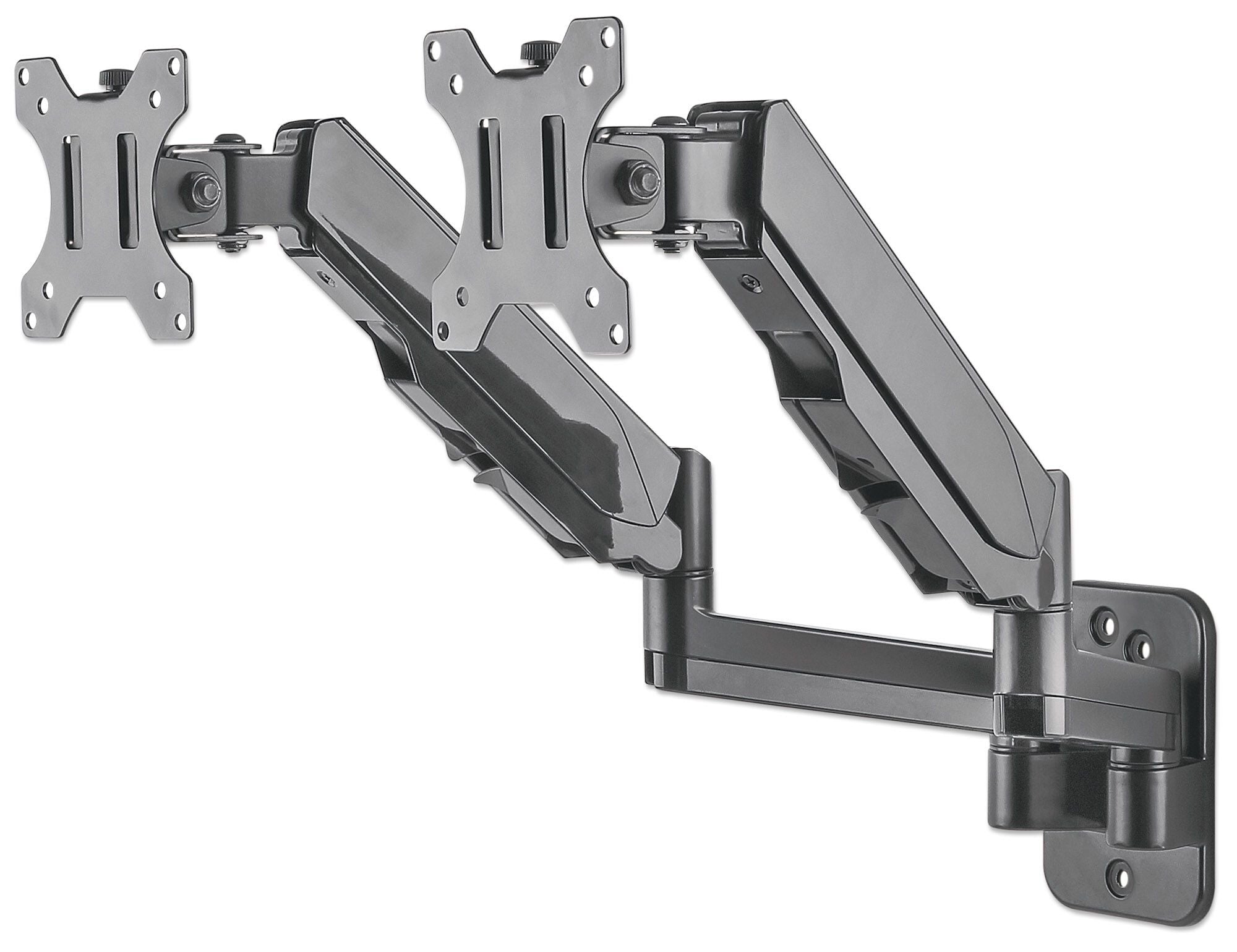 Manhattan Soporte universal de pared para dos monitores, con pistones a gas