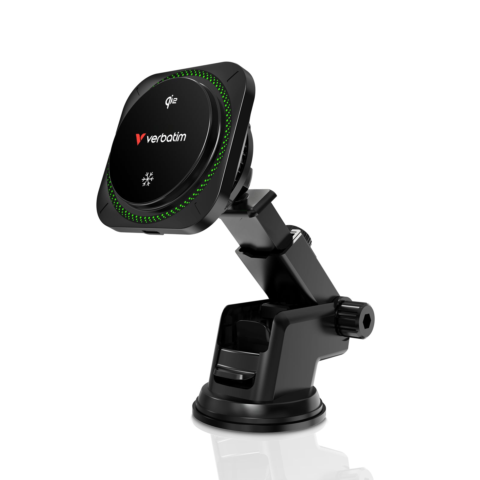 Verbatim Magnetic Type-C Wireless Charger with Cooling Fan and RGB Lighting - Qi2