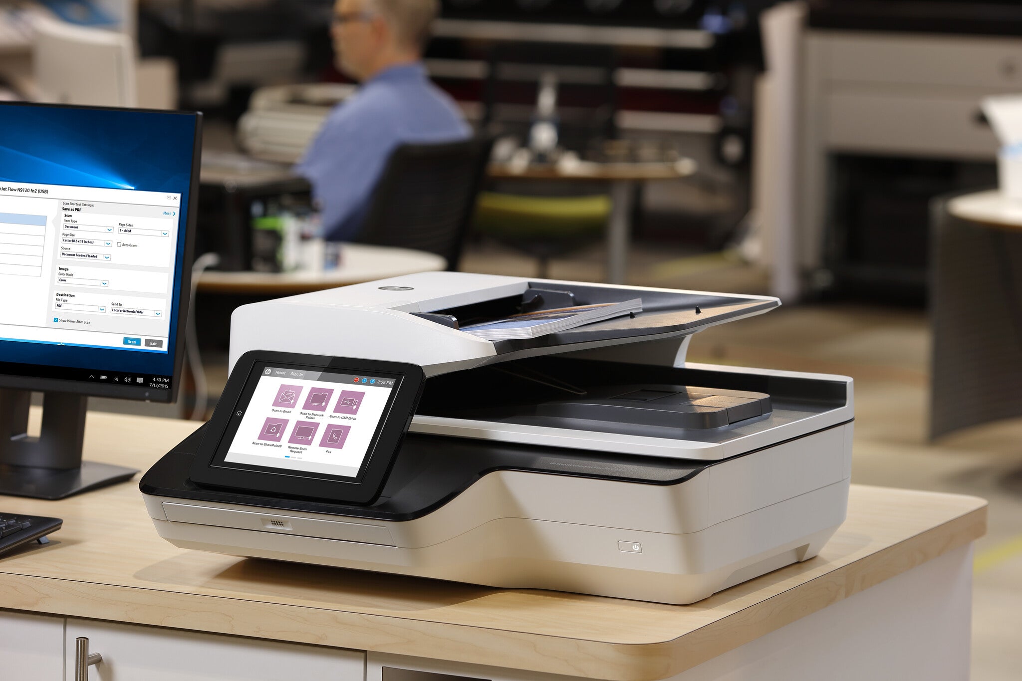 HP ScanJet Enterprise Flow N9120 fn2 Escáner de cama plana 600 x 600 DPI A3 Negro, Blanco