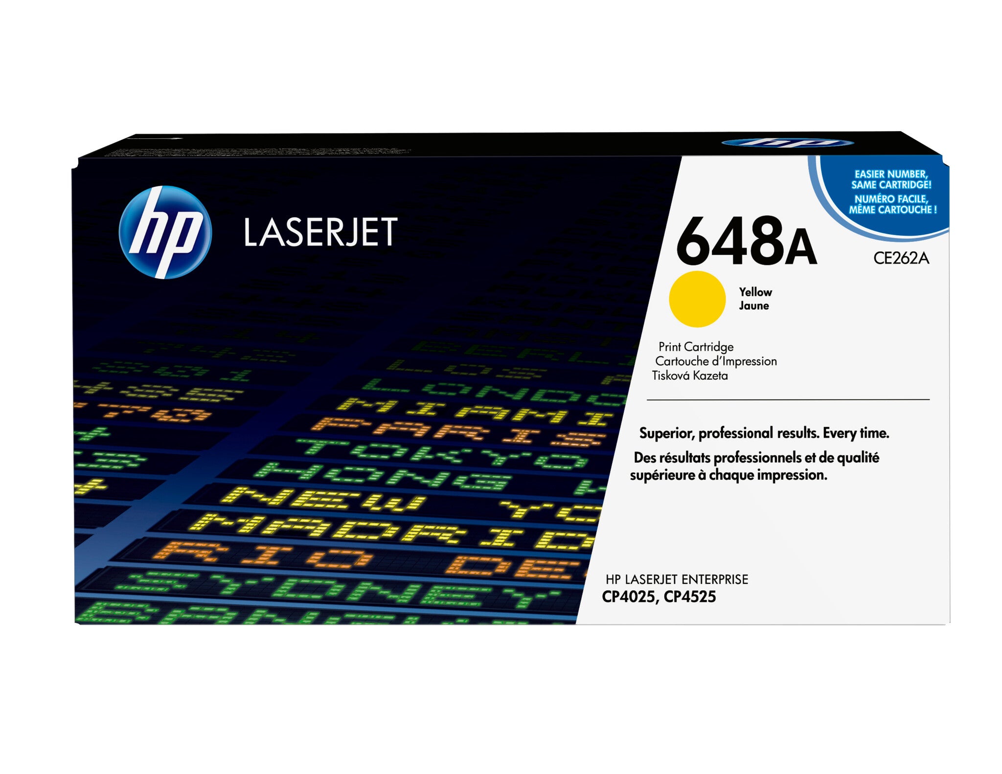 HP Cartucho original de tóner amarillo 648A LaserJet