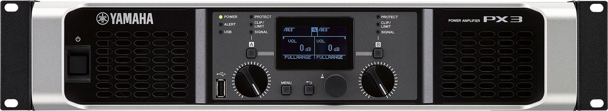 Amplificador de audio Clase D | 300 W x 2 a 8Ω | 500 W x 2 a 4Ω. | Baja Impedancia | Procesamiento Inteligente