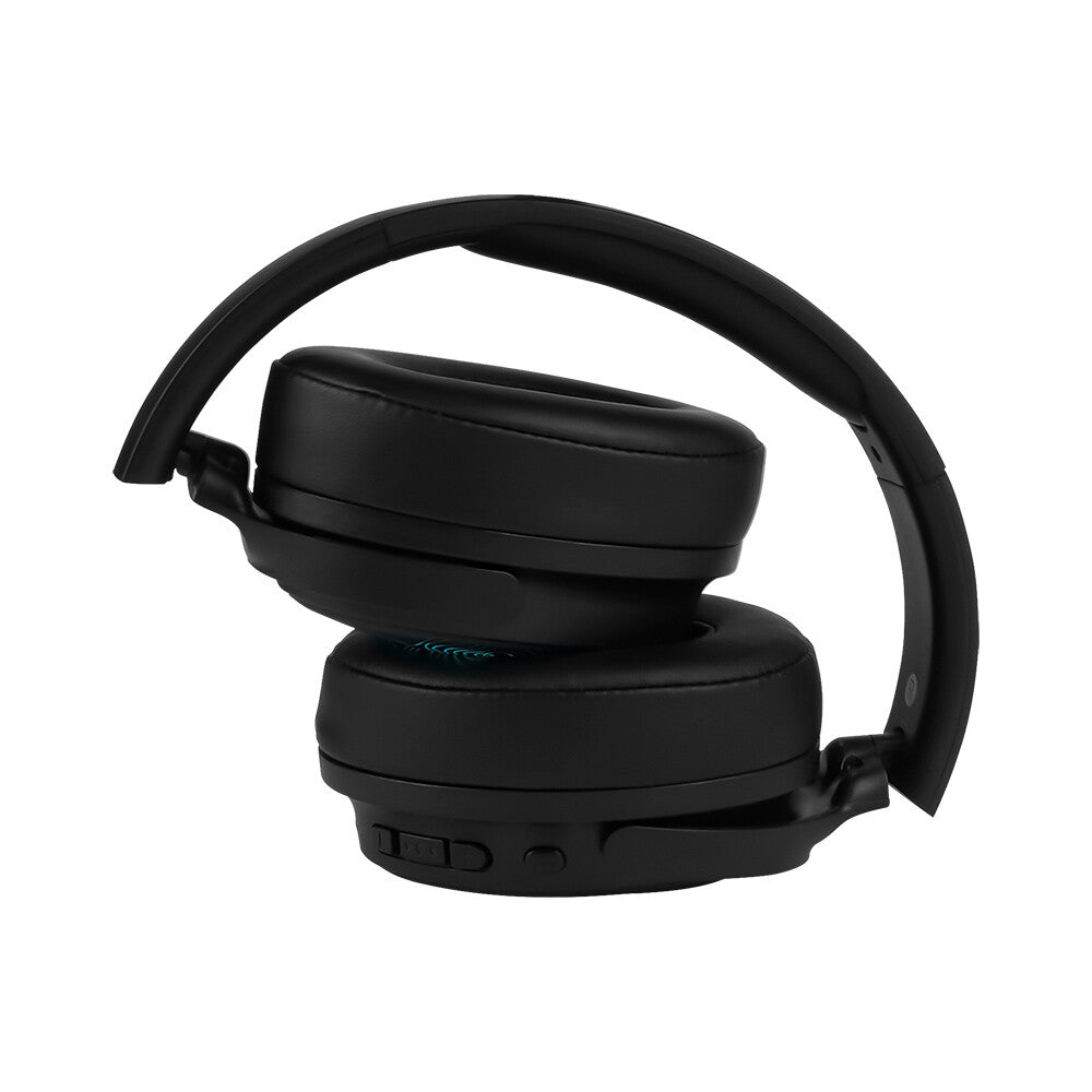 Vorago HPB-401-LED audífono y auriculare Auriculares Inalámbrico y alámbrico Diadema Llamadas/Música USB Tipo C Bluetooth Negro