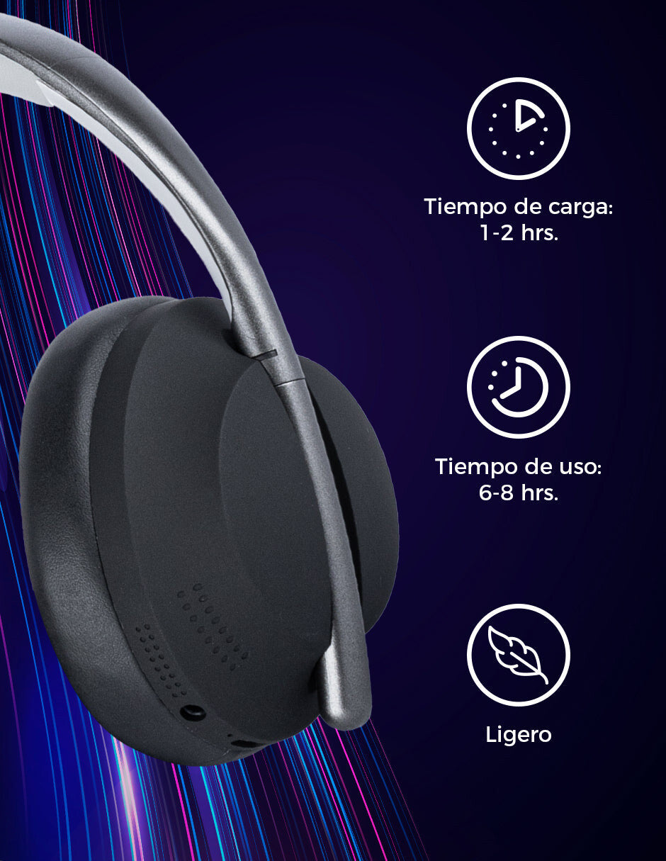 TechZone TZDJ01 audífono y auriculare Audífonos Inalámbrico y alámbrico Diadema Música USB Tipo C Bluetooth Negro, Gris