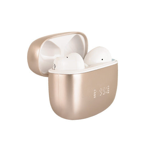 Perfect Choice PC-117216 audífono y auriculare Auriculares True Wireless Stereo (TWS) Intra auditivo Llamadas/Música Bluetooth Beige