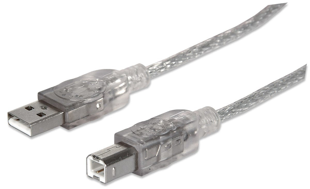 Manhattan USB 2.0 A-B High-Speed Cable 3m Silver