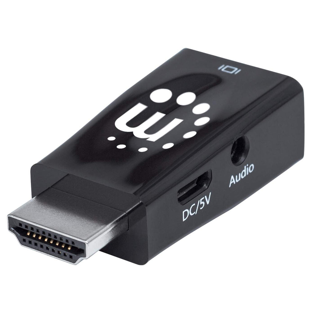 Manhattan Video HDMI to SVGA Converter + Audio Output, Black