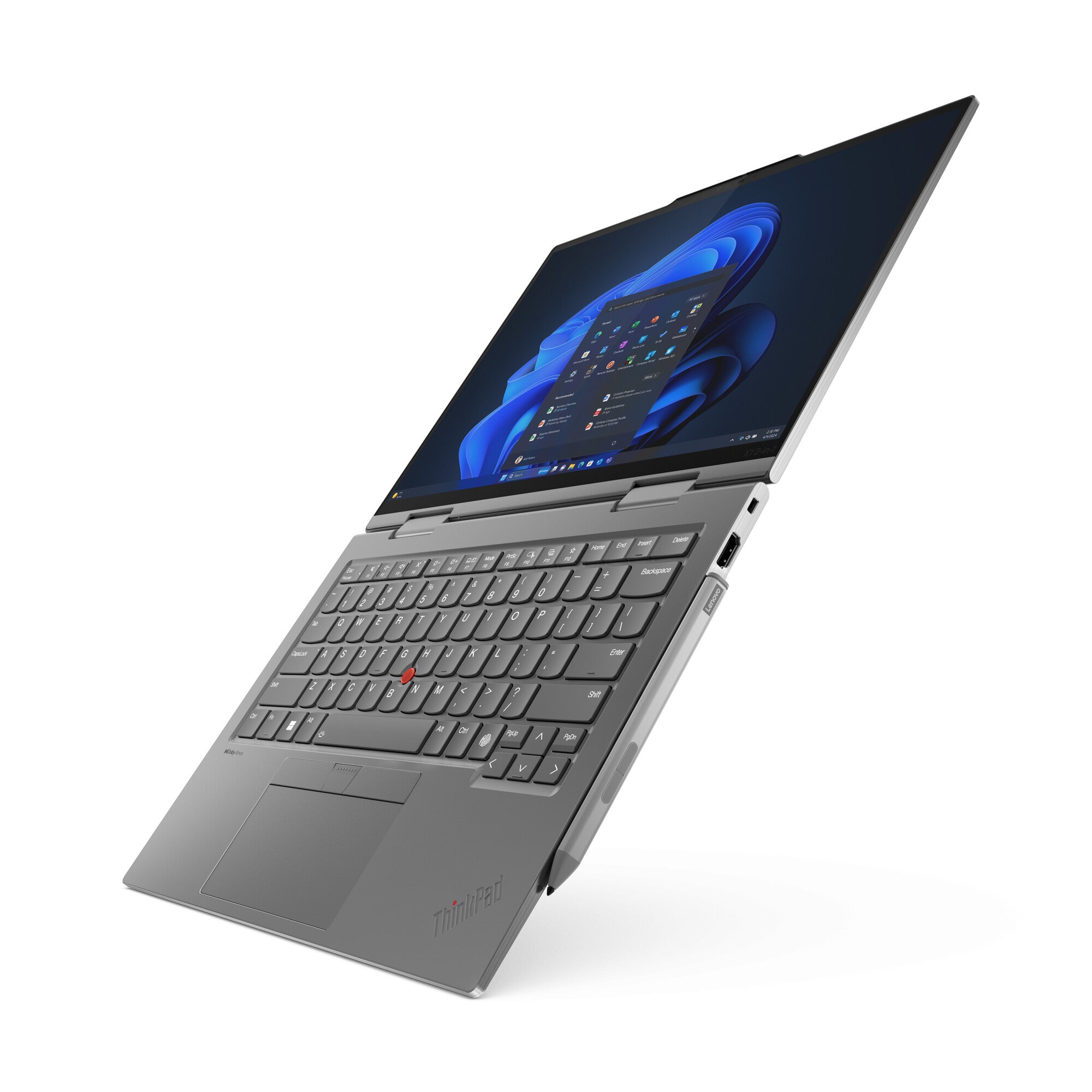 Lenovo ThinkPad X1 2-in-1 Gen 9 Intel Core Ultra 7 155U Híbrido (2-en-1) 35.6 cm (14") Pantalla táctil WUXGA 16 GB LPDDR5x-SDRAM 512 GB SSD Wi-Fi 6E (802.11ax) Windows 11 Pro Español Gris