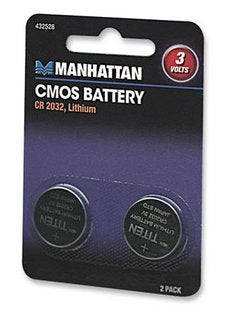 Manhattan CR2032 CMOS Battery Lithium 3V 2 Pieces