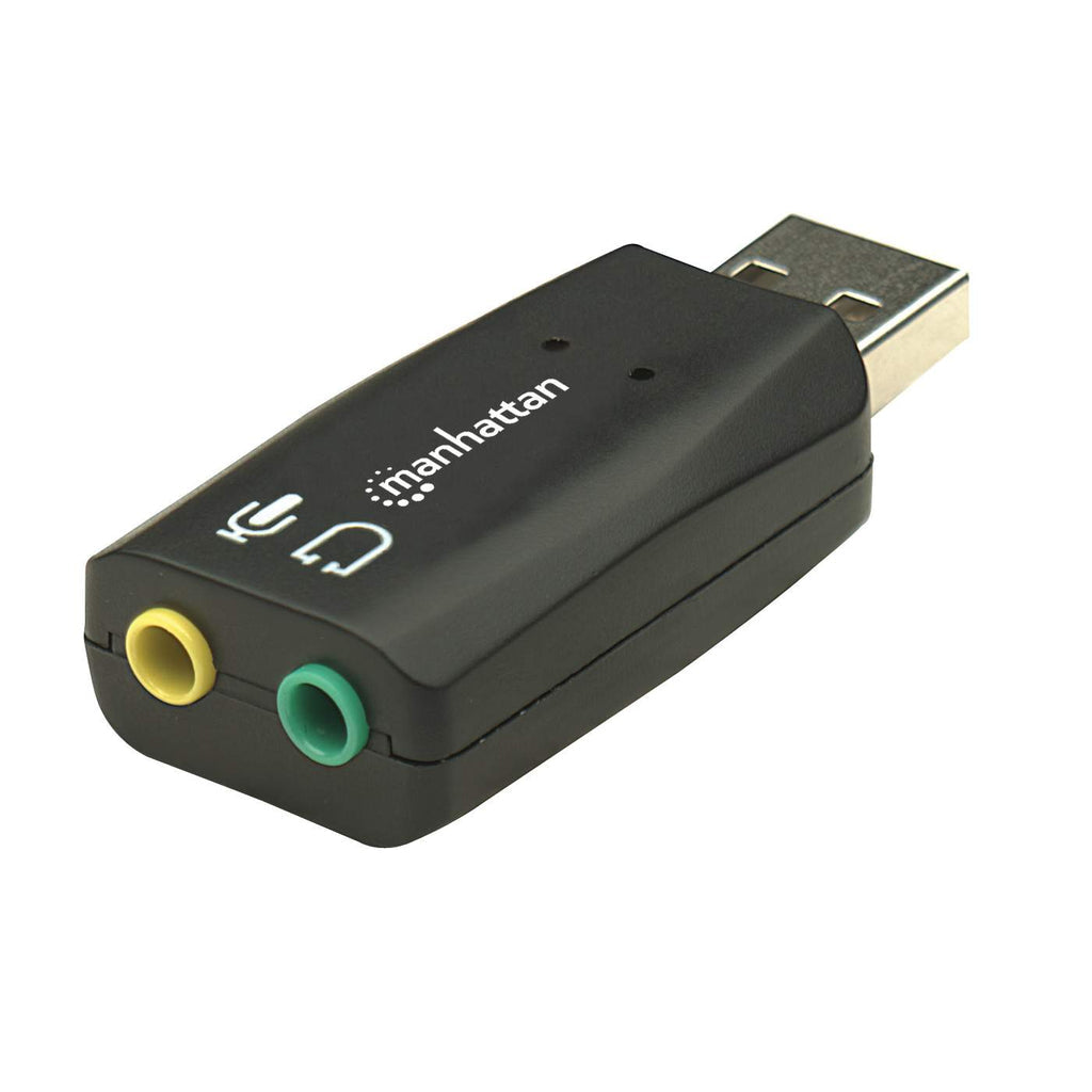 Manhattan 5.1 Stereo USB High-Speed Sound Adapter Black