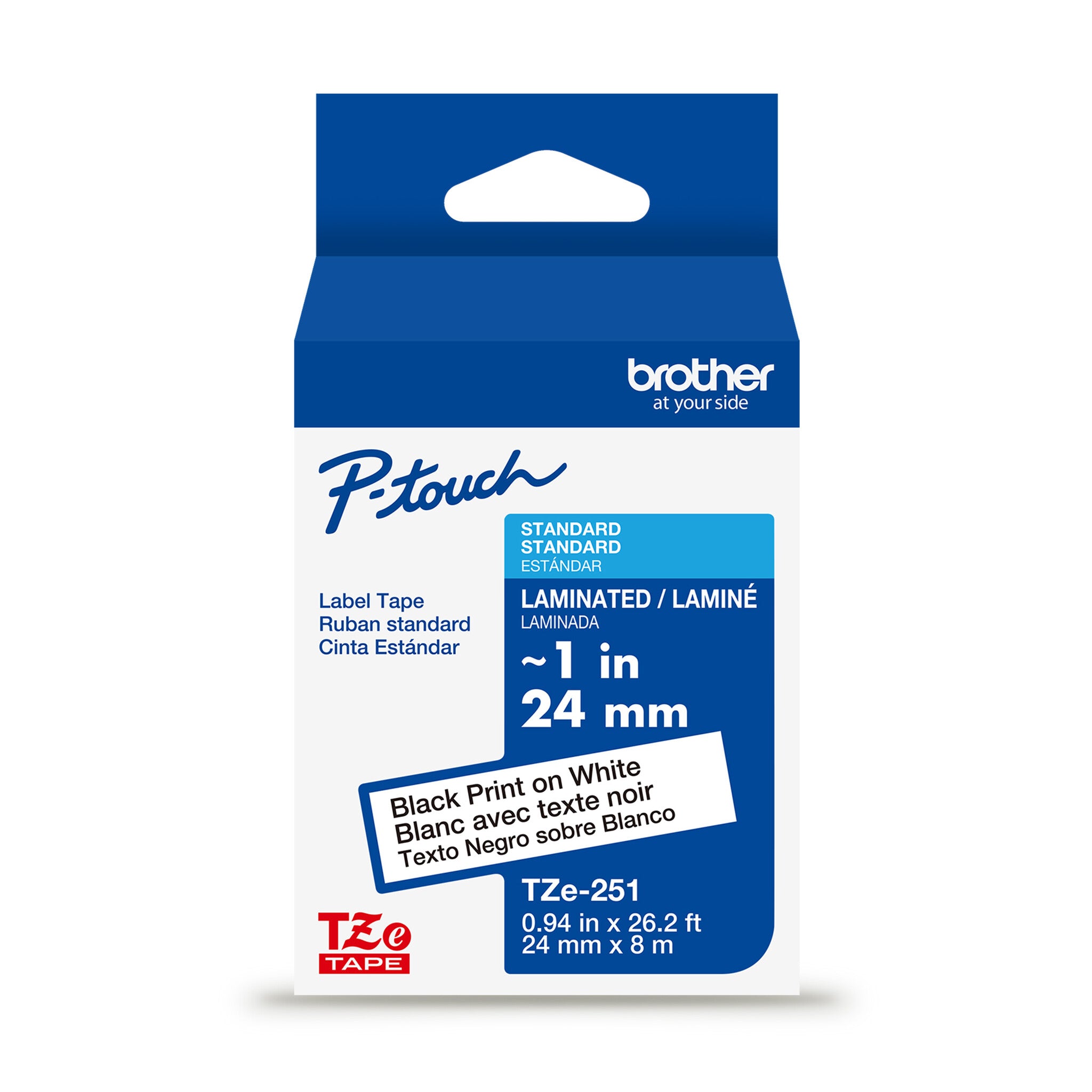 Brother TZe-251G cinta para impresora de etiquetas Negro sobre blanco