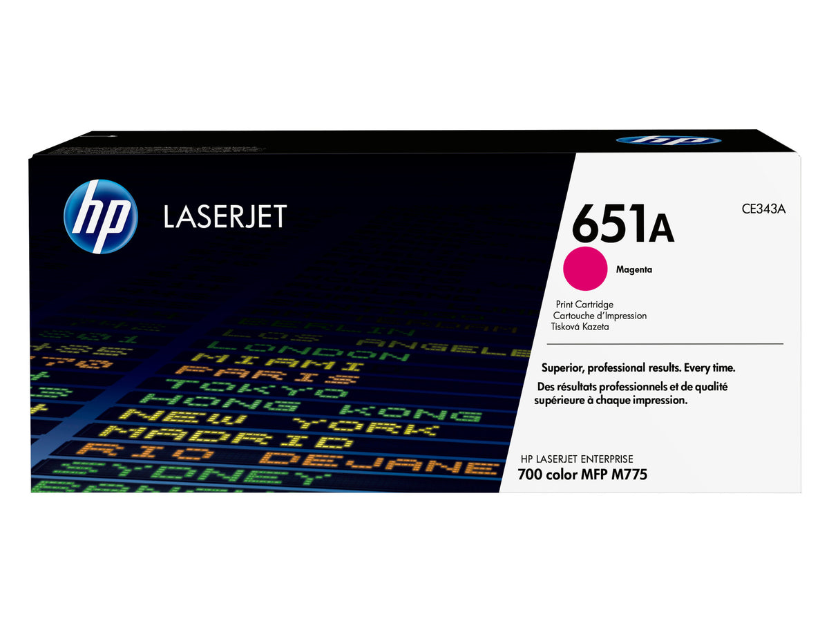 HP Cartucho original de tóner magenta 651A LaserJet