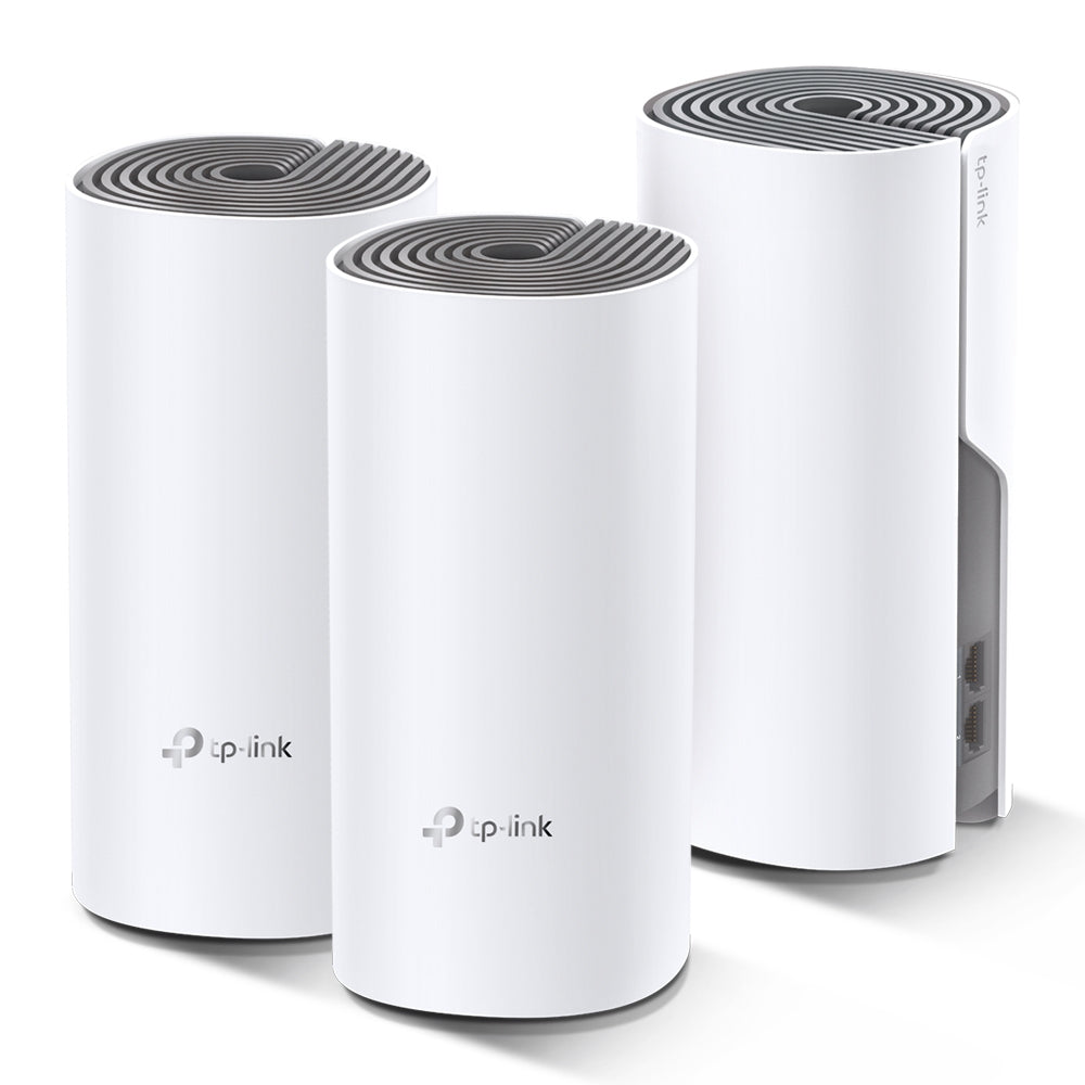 ROUTER DECO E4(3-PACK) | AC1200 | DUAL BAND |WIFI MESH | 2 PUERTOS WAN/LAN 10/100MBPS