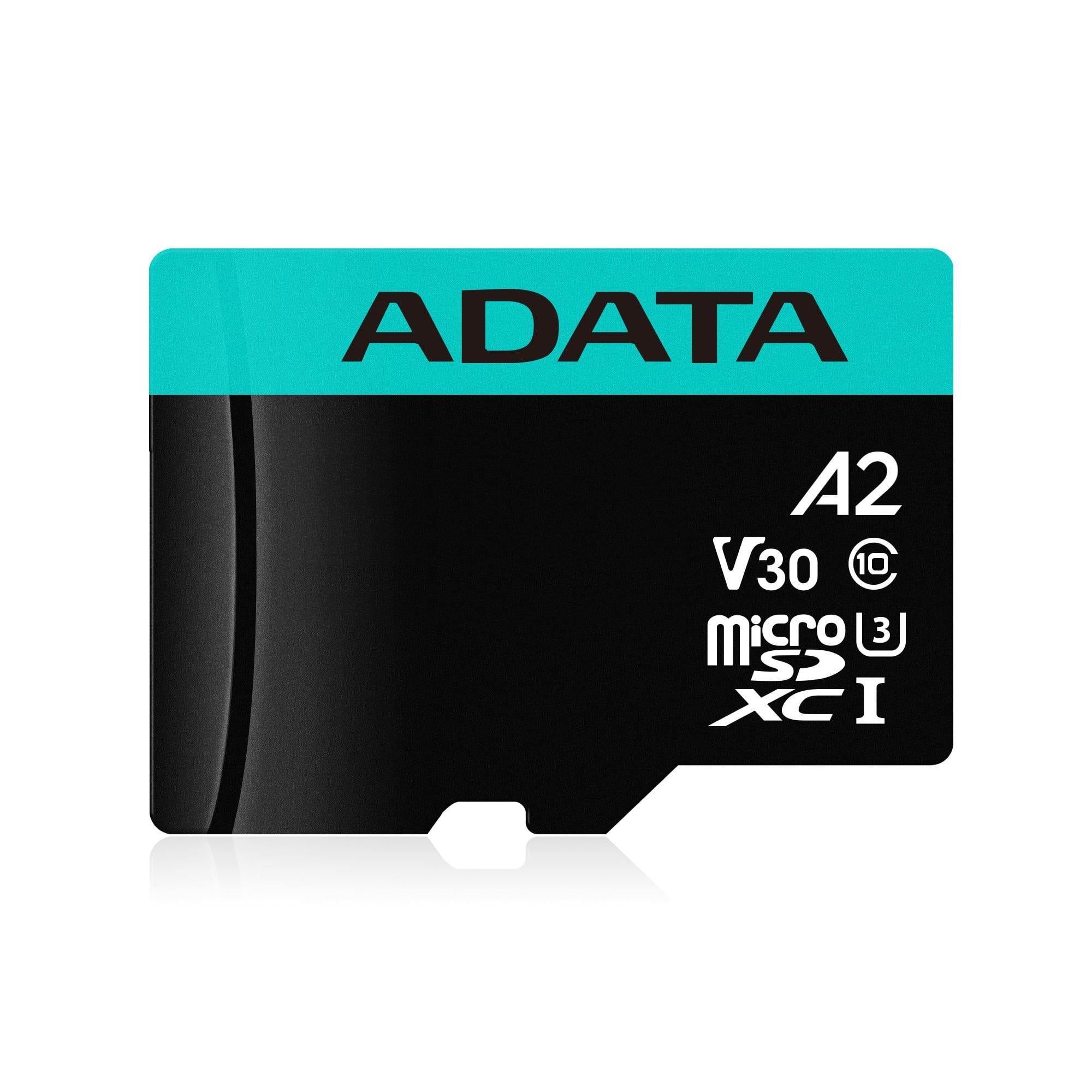 MEMORIA ADATA MICRO SDXC/SDHC 128GB UHS-I 100MB/85MB CLASE 10 V30 A2 C/ADAPTADOR AUSDX128GUI3V30SA2-RA1